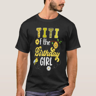 Bee Bumblebee Meisje Verjaardag Hive Zoete 1e Fees T-shirt