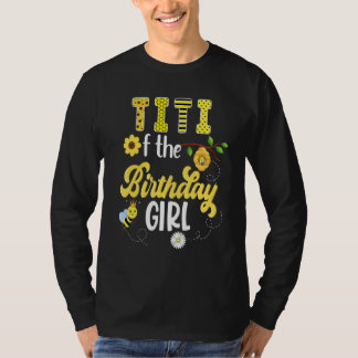 Bee Bumblebee Meisje Verjaardag Hive Zoete 1e Fees T-shirt