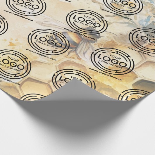 Bee Business Logo Bedrijfsbedrijven Branded Cadeaupapier (Hoek)