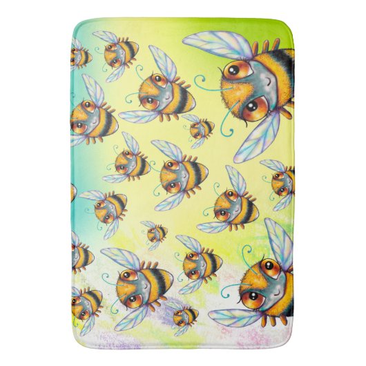 Bee Busy Bath Mat (Voorkant Verticaal)