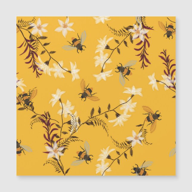  Bee & Butterfly: geborduurde bloemkunst (Voorkant)