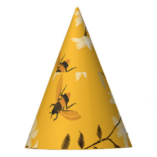 Bee & Butterfly: geborduurde bloemkunst Feesthoedjes