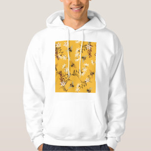 Bee & Butterfly: geborduurde bloemkunst Hoodie