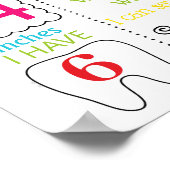 Bee Butterfly Spring Summer Birthday-teken Poster (Hoek)