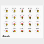 Bee Button badge Bee Happy Ronde Sticker (Vel)