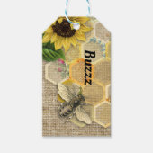 Bee Buzz Honeycomb Bedankt Cadeau Label Cadeaulabel (Voorkant)