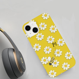 Bee Buzzing Daisies iPhone 14 Hoesje