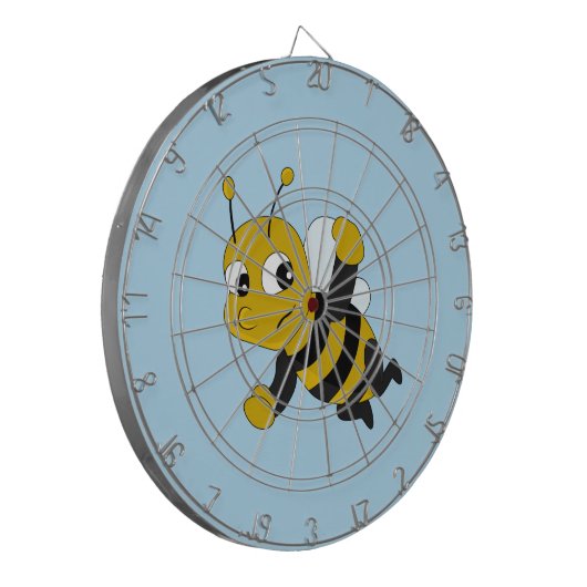 Bee cartoon dartbord (Voorkant Links)