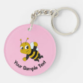 Bee cartoon  sleutelhanger (Achterkant)