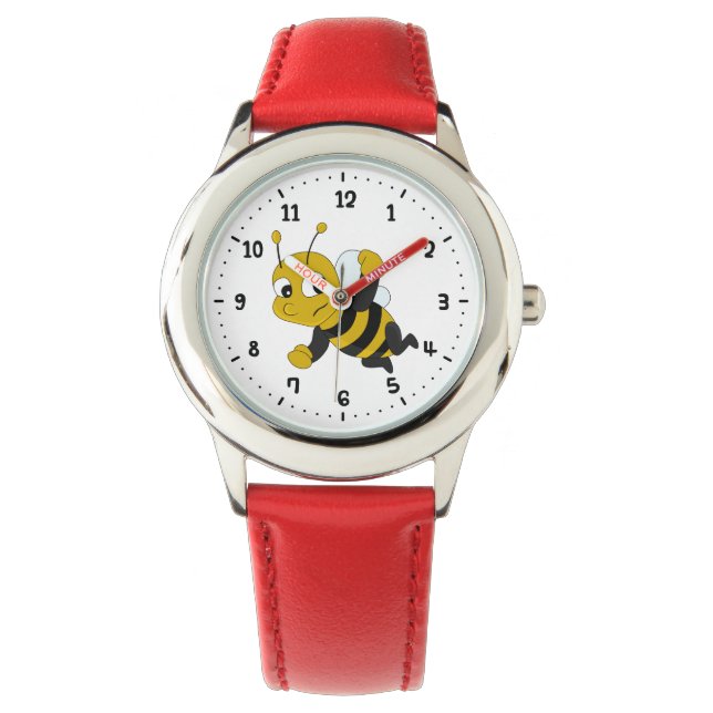 Bee cartoon watch horloge (Voorkant)