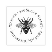 Bee Circle Adresstempel Zelfinktende Stempel (Design)
