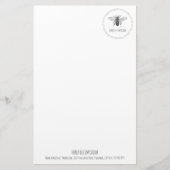 Bee Circle Logo Business Briefpapier (Voorkant)