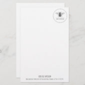 Bee Circle Logo Business Briefpapier (Voorkant / Achterkant)