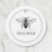 Bee Circle Logo Prijs Bedankjes Labels (Voorkant)