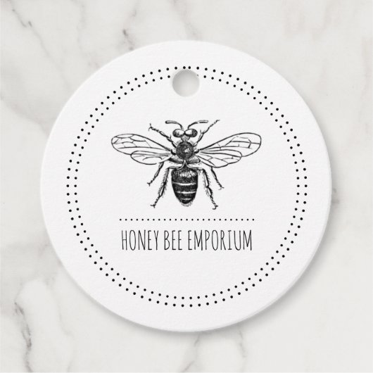 Bee Circle Logo Prijs Bedankjes Labels (Voorkant)