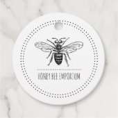 Bee Circle Logo Zakelijke prijs Bedankjes Labels (Voorkant)