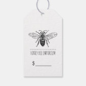 Bee Circle Logo Zakelijke prijs Cadeaulabel (Achterkant)