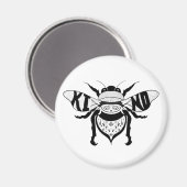 Bee Cirkel Koelkast Magnet (Voorkant / Achterkant)