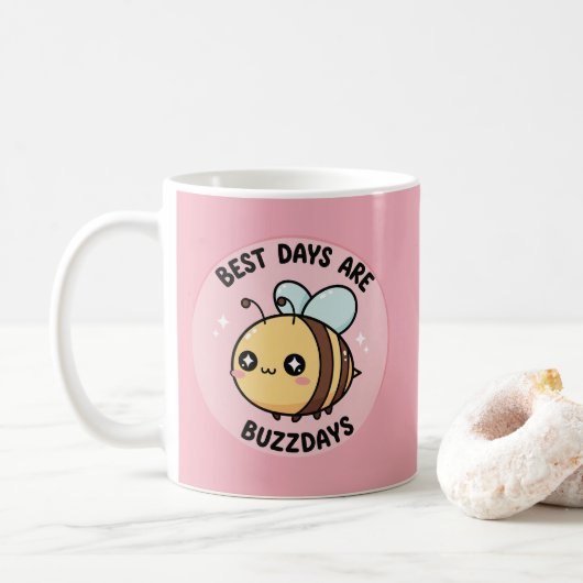 Bee Coffee Mug – Cute Kawaii Bumblebee Koffiemok (Met donut)