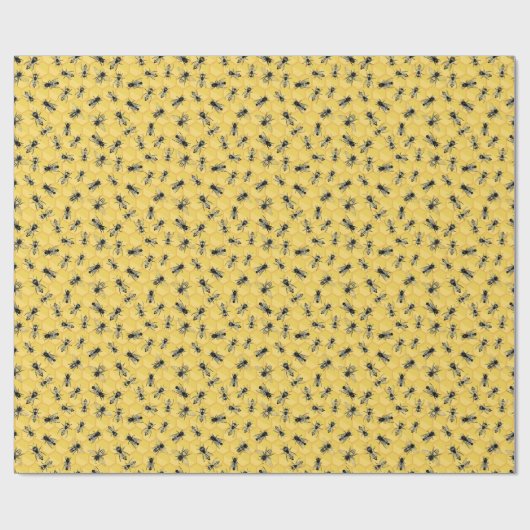 Bee Colony Beehive Gift Wrapping Paper Cadeaupapier (Vlak)