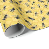 Bee Colony Beehive Gift Wrapping Paper Cadeaupapier (Rol Hoek)