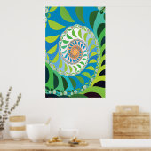 Bee Colony Fractal Poster (Keuken)