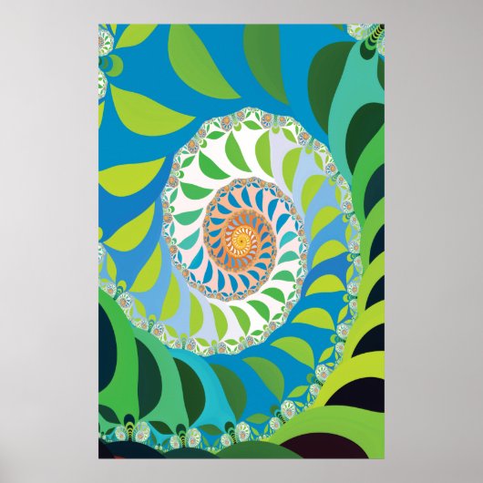 Bee Colony Fractal Poster (Voorkant)