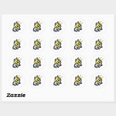 Bee Cool Design Pluche Mords Milieubescherming Ronde Sticker (Vel)