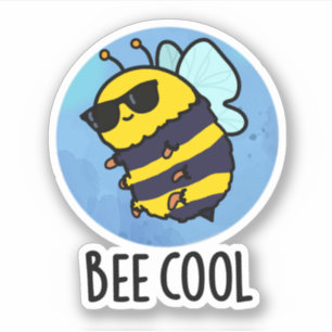 Bee Cool Funny Insect Bee Pun Sticker