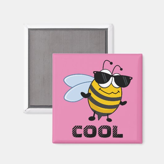 Bee Cool | Funny Trendy Bee Personalized Magneet (Voorkant / Achterkant)