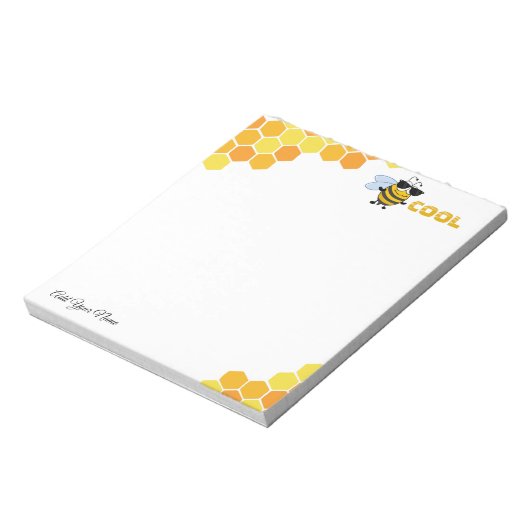 Bee Cool | Funny Trendy Bee Personalized Notitieblok (Linkerzijde)
