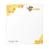 Bee Cool | Funny Trendy Bee Personalized Notitieblok (Voorkant)