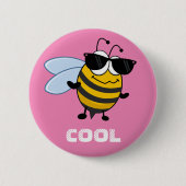 Bee Cool | Funny Trendy Bee Ronde Button 5,7 Cm (Voorkant)