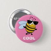 Bee Cool | Funny Trendy Bee  Ronde Button 5,7 Cm (Voorkant /achterkant)