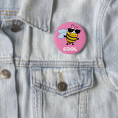 Bee Cool | Funny Trendy Bee  Ronde Button 5,7 Cm (In situ)