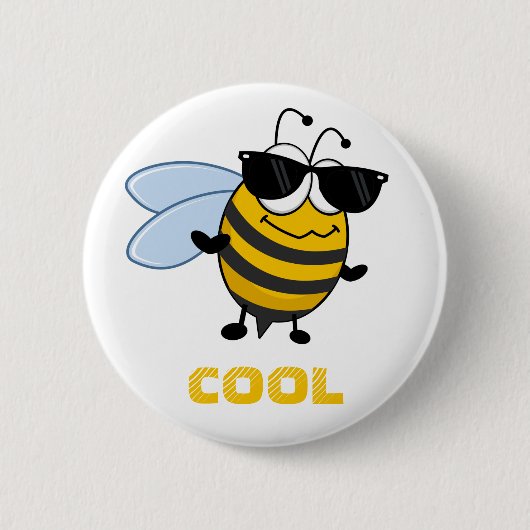 Bee Cool | Funny Trendy Bee  Ronde Button 5,7 Cm (Voorkant)