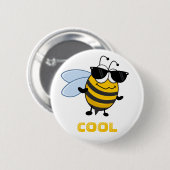 Bee Cool | Funny Trendy Bee  Ronde Button 5,7 Cm (Voorkant /achterkant)