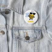 Bee Cool | Funny Trendy Bee  Ronde Button 5,7 Cm (In situ)