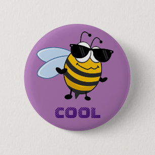 Bee Cool Funny Trendy Bee Ronde Button 5,7 Cm