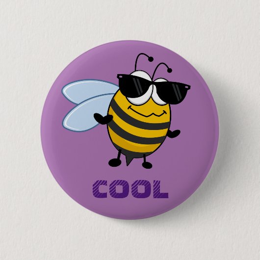 Bee Cool | Funny Trendy Bee Ronde Button 5,7 Cm (Voorkant)