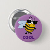 Bee Cool | Funny Trendy Bee Ronde Button 5,7 Cm (Voorkant /achterkant)