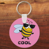 Bee Cool | Funny Trendy Bee Sleutelhanger (Voorkant)
