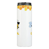 Bee Cool | Funny Trendy Bee  Thermosbeker (Achterkant)