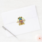 "Bee Cool" | Leuk en trendy Ronde Sticker (Envelop)