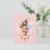 Bee Cool Whimsical Briefkaart (Staand voorkant)