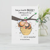 Bee Couple zwangerschapsaankondiging Kaart (Staand voorkant)