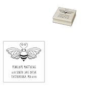 Bee Creëer Uw Eigen Aangepast Retouradres Rubberstempel (Gestempeld)