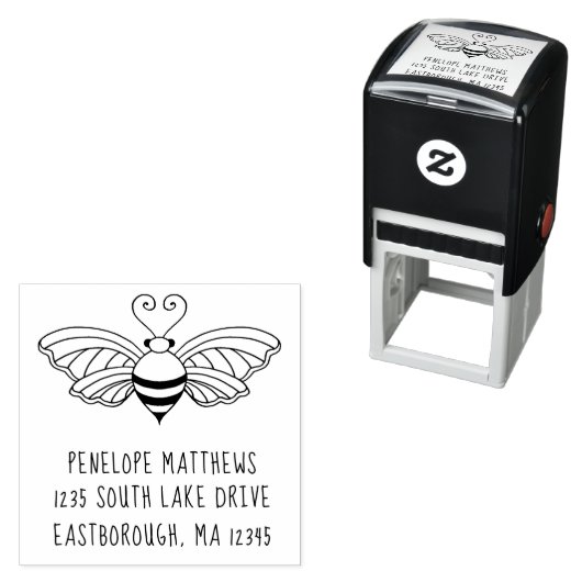 Bee Creëer Uw Eigen Aangepast Retouradres Zelfinktende Stempel (In situ)