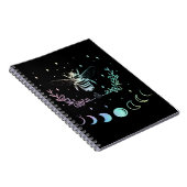 Bee Crescent Moon Wicca Pastel Gothic Insect Witch Notitieboek (Rechterzijde)