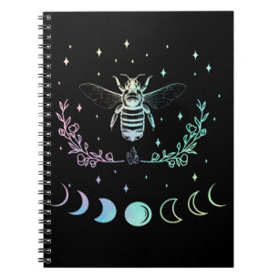 Bee Crescent Moon Wicca Pastel Gothic Insect Witch Notitieboek